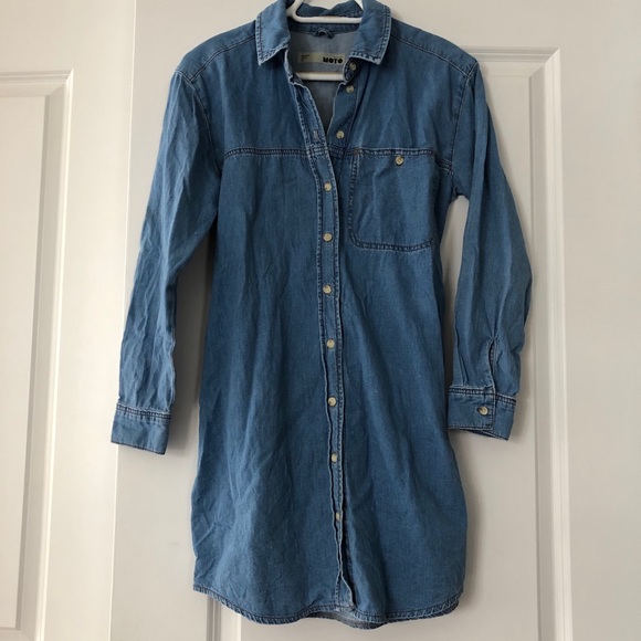 Topshop Denim Belted Jacket Dress - Picture 3 of 11